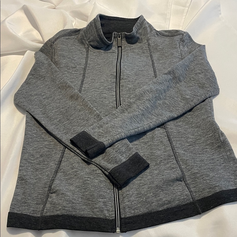 Gray Zip-Up Jacket by Teezher